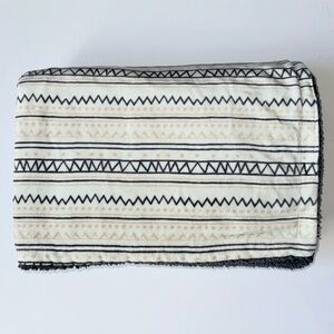 HB Hudson Baby Gray Stripes Blanket Tan White Polka Dots Triangle Zig Zag Sherpa